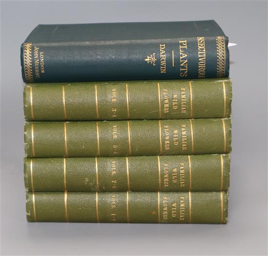 Familiar Wild Flowers, Volumes 1-8, bound in four books, First Series and Insectivorous Plants